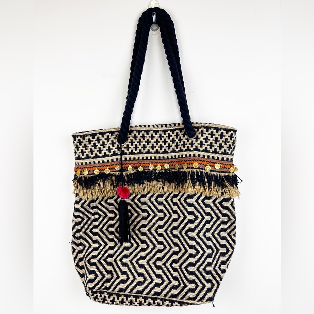 Large 100% Jute Tote Shoulder Bag